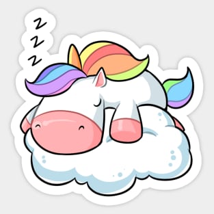 Kawaii unicorn holding plunger Sticker